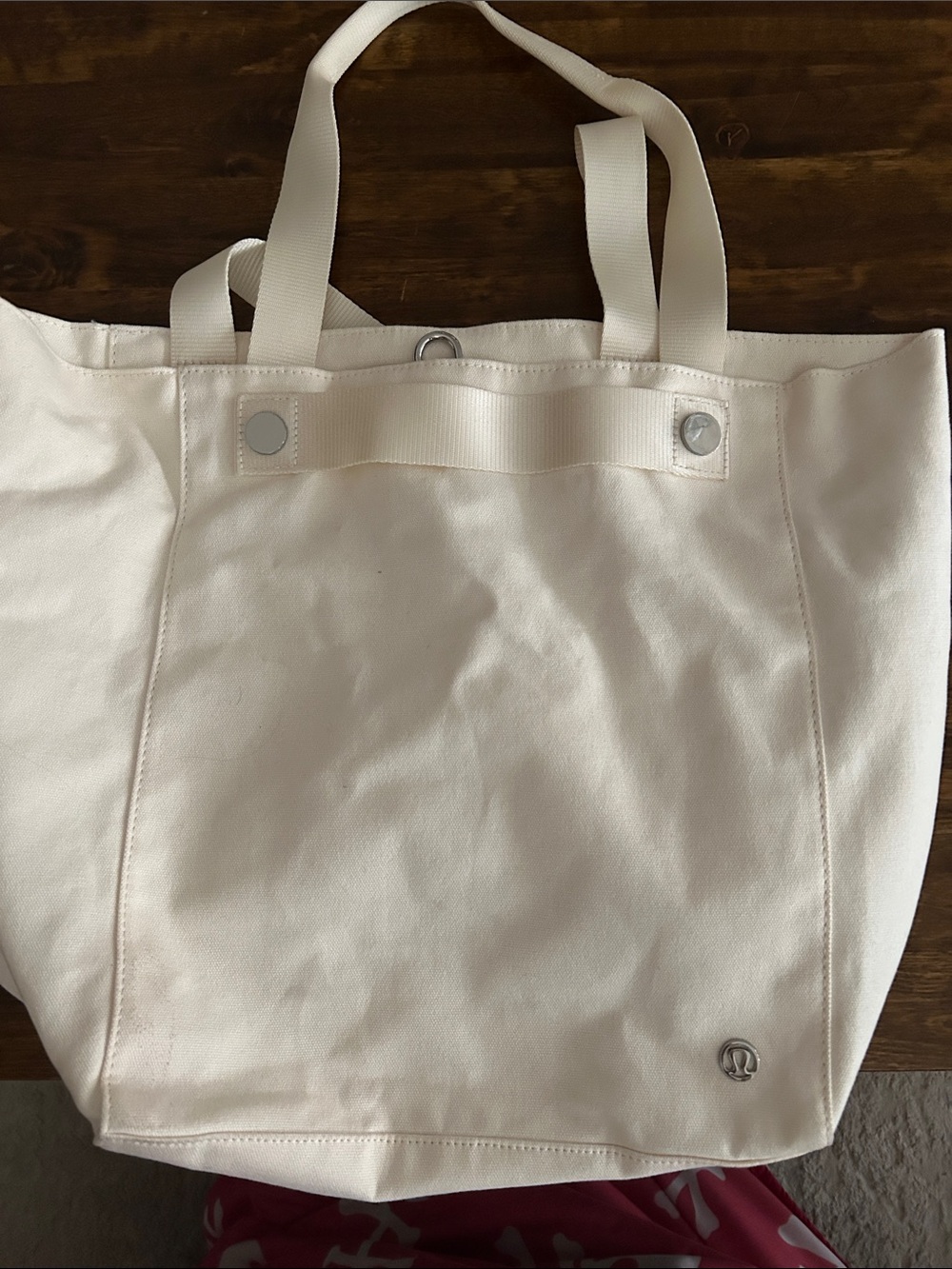 lululemon athletica Cream Canvas Tote